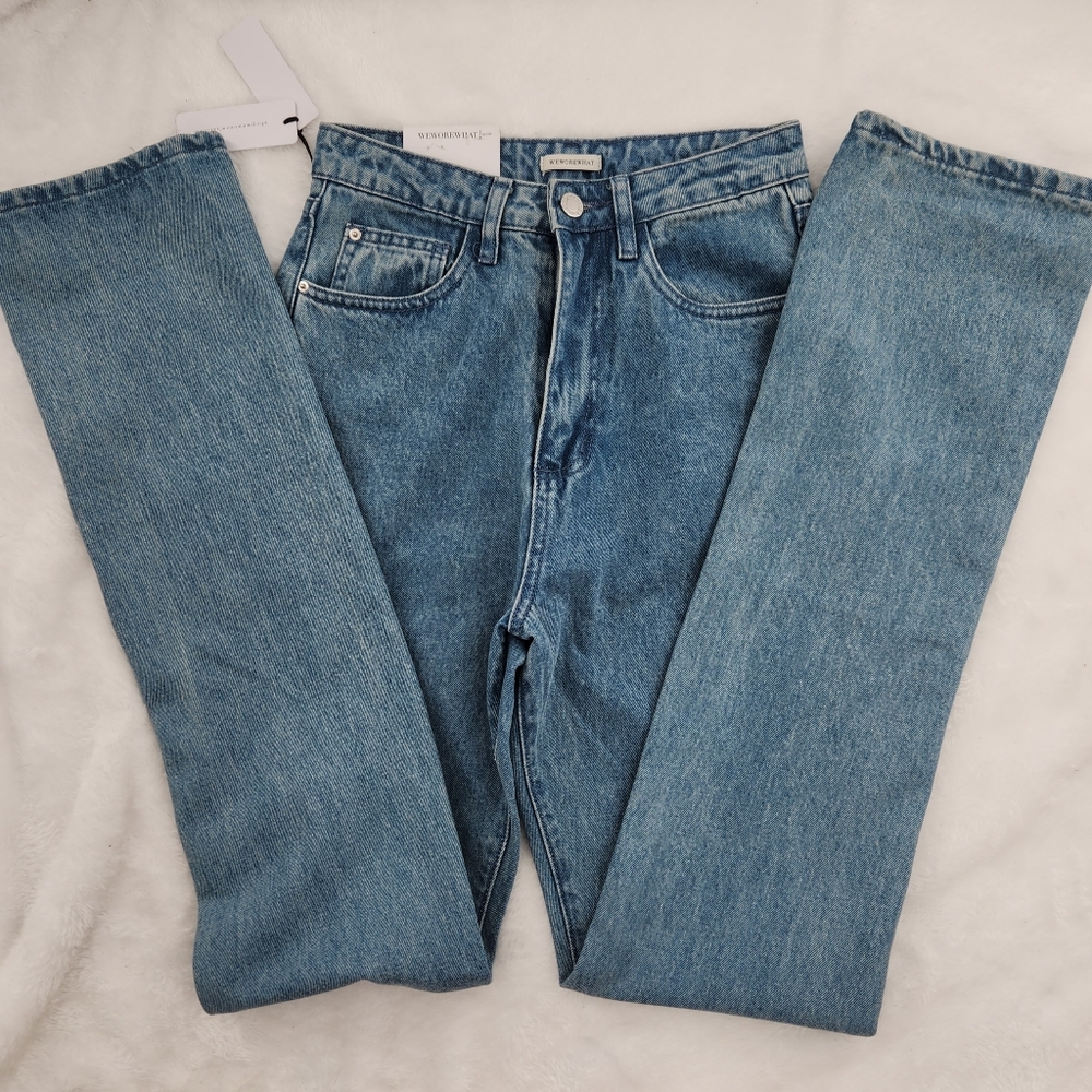 We Wore What The ICON High Rise Steel Rigid Denim Jeans Women Size 25